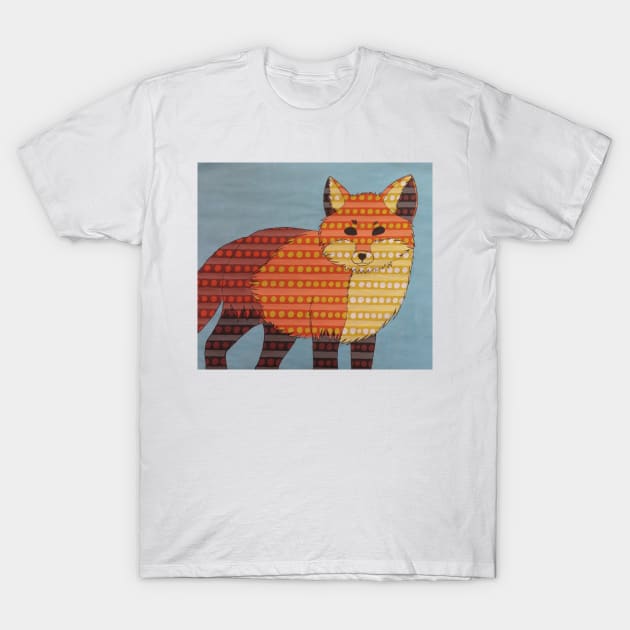 Dotted Orange Fox T-Shirt by SpillProofLiquid